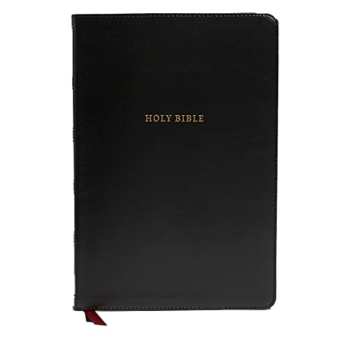 NKJV Holy Bible, Giant Print Center-Column Reference Bible, Black Leathersoft, 72,000+ Cross References, Red Letter, Comfort Print: New King James Version