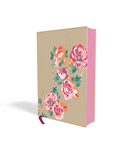 NIV, Journal the Word Bible for Teen Girls, Leathersoft over Board, Gold/Floral, Red Letter: Includes Over 450 Journaling Prompts!