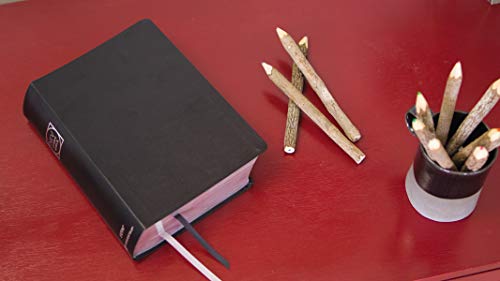 NIV Study Bible, Fully Revised Edition, Large Print, Bonded Leather, Black, Red Letter, Comfort Print