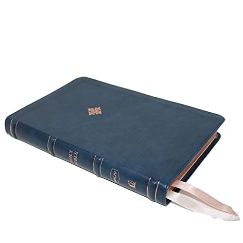 NKJV, Thinline Bible, Leathersoft, Navy, Red Letter, Comfort Print: Holy Bible, New King James Version