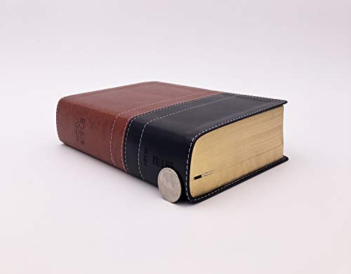 NIV, Giant Print Compact Bible, Large Print, Imitation Leather, Brown & Black