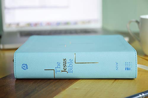 The Jesus Bible, NIV Edition, Leathersoft, Blue, Thumb Indexed, Comfort Print
