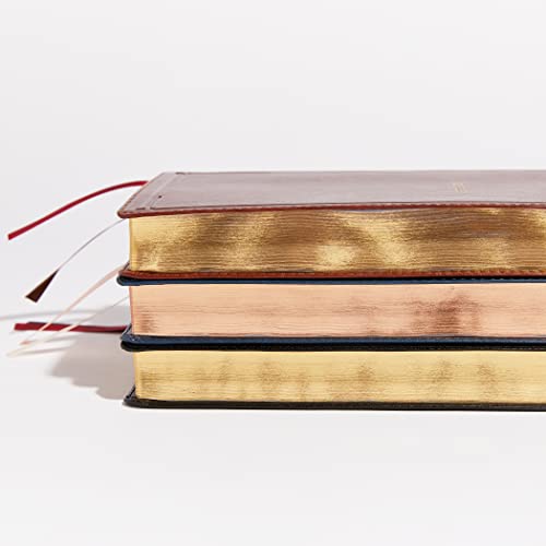 NKJV, Thinline Reference Bible, Genuine Leather, Brown, Red Letter, Thumb Indexed, Comfort Print: Holy Bible, New King James Version