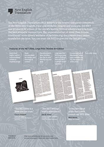 NET Bible, Thinline Art Edition, Large Print, Leathersoft, Blue, Comfort Print: Holy Bible