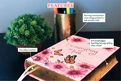 NIV, Artisan Collection Bible for Girls, Cloth over Board, Pink Daisies, Designed Edges under Gilding, Red Letter, Comfort Print