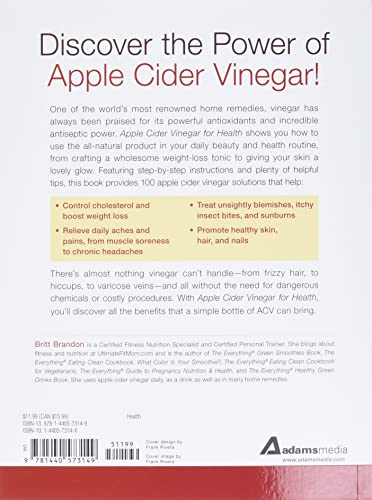 Apple Cider Vinegar For Health: 100 Amazing and Unexpected Uses for Apple Cider Vinegar