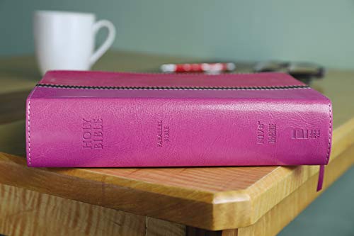 NIV, The Message, Parallel Study Bible, Leathersoft, Pink: Two Bible Versions Together with NIV Study Bible Notes