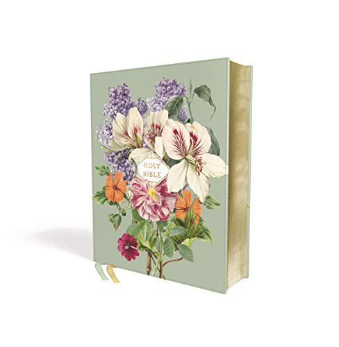 NASB, Artisan Collection Bible, Leathersoft, Sage Floral, Red Letter, 1995 Text, Comfort Print