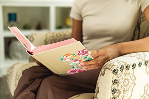 NIV, Journal the Word Bible for Teen Girls, Leathersoft over Board, Gold/Floral, Red Letter: Includes Over 450 Journaling Prompts!