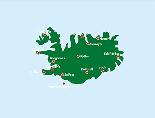 Iceland Road Map (Country Road & Touring) (Italian, German, English and French Edition)