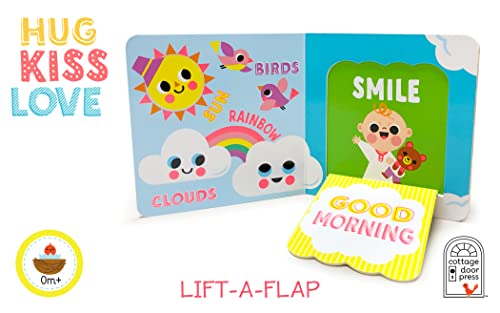 Hug Kiss Love (Children's Lift-a-Flap Board Book Gifts for Little Valentines, Mother's & Father's Day, Birthdays, Ages 0-4) (Busy & Bright Baby)