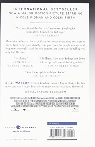 Before I Go To Sleep Movie Tie In