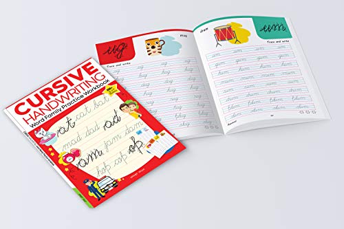 Cursive Handwriting: Word Family: Practice Workbook For Children