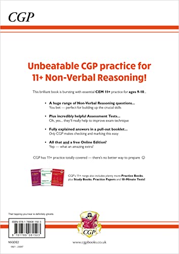 New 11+ CEM Non-Verbal Reasoning Practice Book & Assessment Tests - Ages 9-10 (with Online Edition) (CGP 11+ CEM)