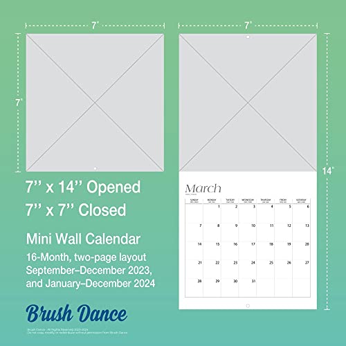 Pathways | 2024 7 x 14 Inch Monthly Mini Wall Calendar | Brush Dance | Photography Journey Scenic Nature