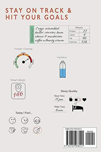 Keto Diet Journal for Beginners: Macros & Meal Tracking Log Ketogenic Diet Food Diary (Weight Loss & Fitness Planners)