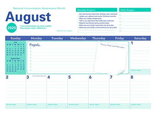 Amy Knapp's Big Grid Family Organizer Wall Calendar: 17-Month Giant Fridge Calendar for Mom with 225+ Stickers (Hanging Family Plan Calendar, Aug 2020 - Dec 2021)