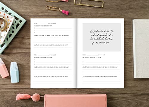 Arranca el día con gratitud: un diario de 5 minutos para que adoptes una actitud más feliz, saludable y agradecida (Spanish Edition)