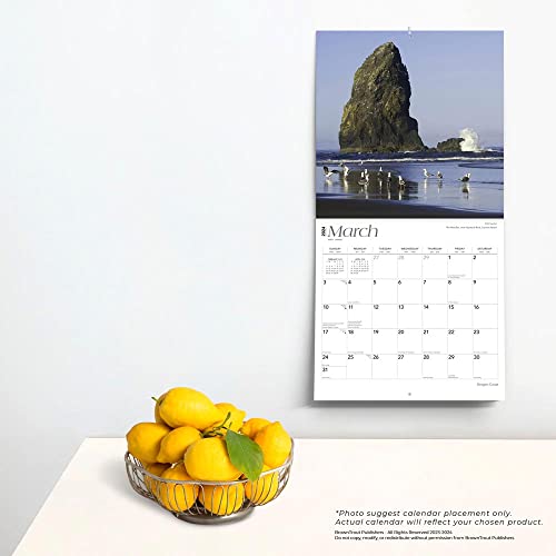 Oregon Coast | 2024 12 x 24 Inch Monthly Square Wall Calendar | BrownTrout | USA United States of America Pacific West State Ocean Sea Nature