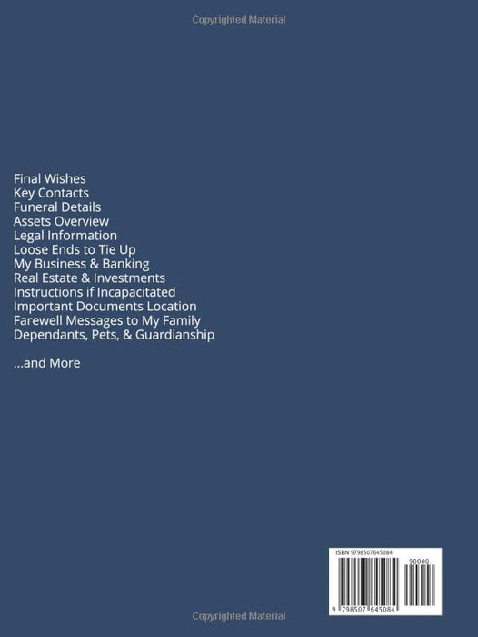 I’M DEAD, NOW WHAT?: Important Shit You Need to Know & Do When I Die (Estate Planner, Funeral Details, Final Wishes, Assets Overview... 8.5 x 11)