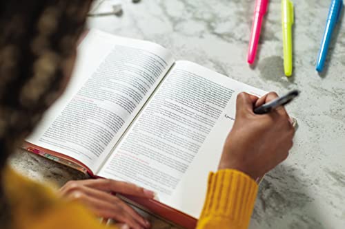 NIV, Journal the Word Bible for Teen Girls, Leathersoft over Board, Gold/Floral, Red Letter: Includes Over 450 Journaling Prompts!