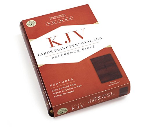 KJV Large Print Personal Size Reference Bible, Brown LeatherTouch