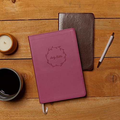 KJV, Thinline Bible, Leathersoft, Pink, Red Letter, Comfort Print: Holy Bible, King James Version