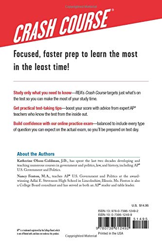 AP® U.S. Government & Politics Crash Course, Book + Online: Get a Higher Score in Less Time (Advanced Placement (AP) Crash Course)
