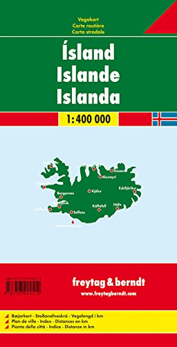 Iceland Road Map (Country Road & Touring) (Italian, German, English and French Edition)