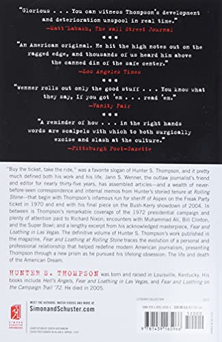 Fear and Loathing at Rolling Stone: The Essential Writing of Hunter S. Thompson