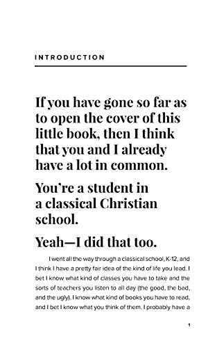 Classical Me, Classical Thee: Squander Not Thine Education