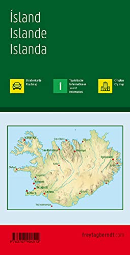 Iceland Road Map (Country Road & Touring) (Italian, German, English and French Edition)