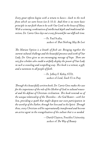 The Marian Option: God's Solution to a Civilization in Crisis