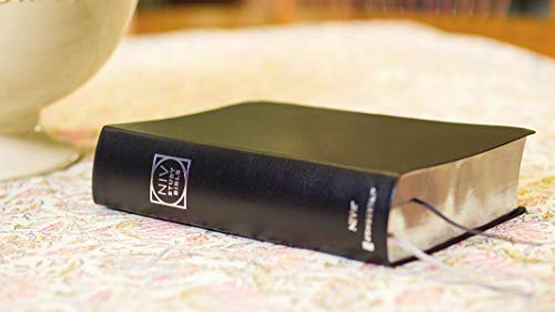 NIV Study Bible, Fully Revised Edition, Large Print, Bonded Leather, Black, Red Letter, Comfort Print