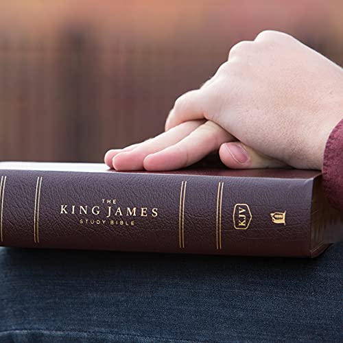 KJV, The King James Study Bible, Bonded Leather, Burgundy, Red Letter, Full-Color Edition: Holy Bible, King James Version