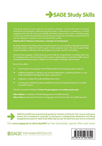 Critical Reading and Writing for Postgraduates (Student Success)