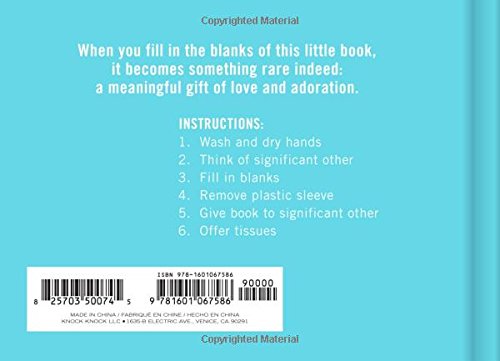 Knock Knock What I Love about Us Fill in the Love Journal