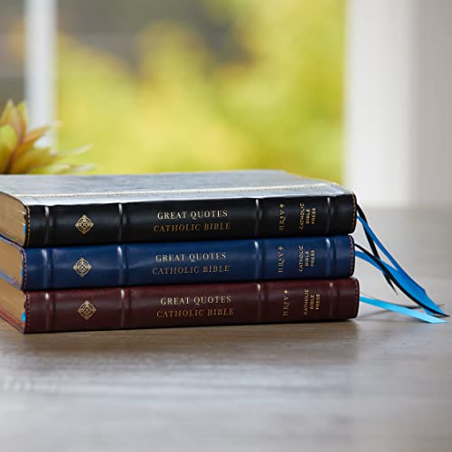 NRSVCE, Great Quotes Catholic Bible, Leathersoft, Black, Comfort Print: Holy Bible