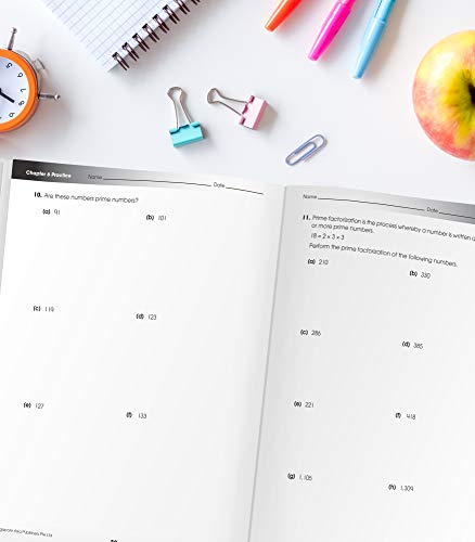 Singapore Math Challenge 5th Grade Math Workbooks, Singapore Math Grade 5 and Up, Patterns, Equations, Prime Numbers, and Fractions Workbook, 5th Grade Math Classroom or Homeschool Curriculum