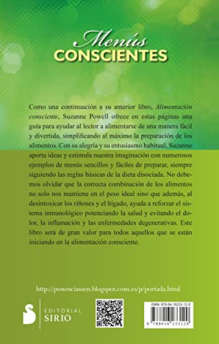 MENUS CONSCIENTES: LA DIETA DISOCIADA SIMPLIFICADA (Spanish Edition)