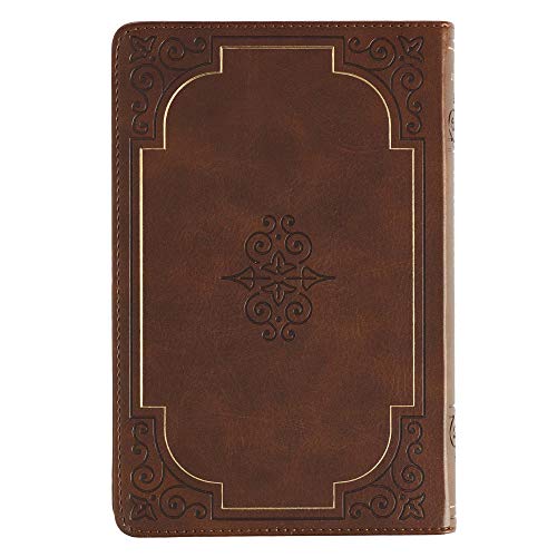 Walking with God Devotional - Brown Faux Leather Daily Devotional for Men & Women 365 Daily Devotions