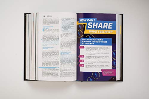 Tyndale NLT Boys Life Application Study Bible, TuTone (LeatherLike, Neon/Black NLT Study Bible for Boys, Foundations for Your Faith Sections