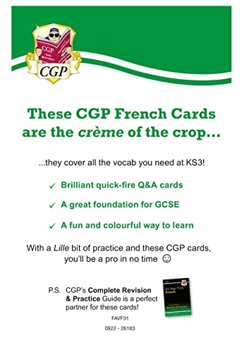 New KS3 French: Vocabulary Practice Question Cards: superb for catch-up and learning at home (CGP KS3 Languages)