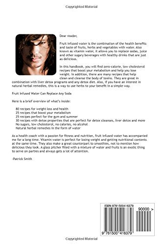 Fruit Infused Water: 80 Vitamin Water Recipes for Weight Loss, Health and Detox Cleanse (Vitamin Water, Fruit Infused Water, Natural Herbal Remedies, Detox Diet, Liver Cleanse)