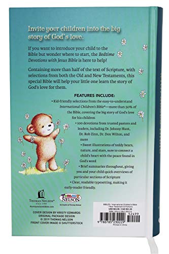 ICB, Bedtime Devotions with Jesus Bible, Hardcover: International Children's Bible