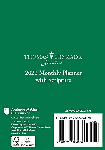 Thomas Kinkade Studios 2022 Monthly Pocket Planner Calendar with Scripture