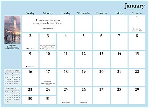 Thomas Kinkade Studios 2022 Monthly Pocket Planner Calendar with Scripture