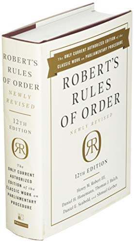 Robert's Rules of Order Newly Revised, 12th edition