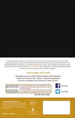 KJV, Pew Bible, Hardcover, Black, Red Letter, Comfort Print: Holy Bible, King James Version