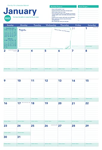 2022 Amy Knapp's Big Grid Family Organizer Wall Calendar: 17-Month Giant Fridge Calendar for Mom with Stickers (Amy Knapp's Plan Your Life Calendars)